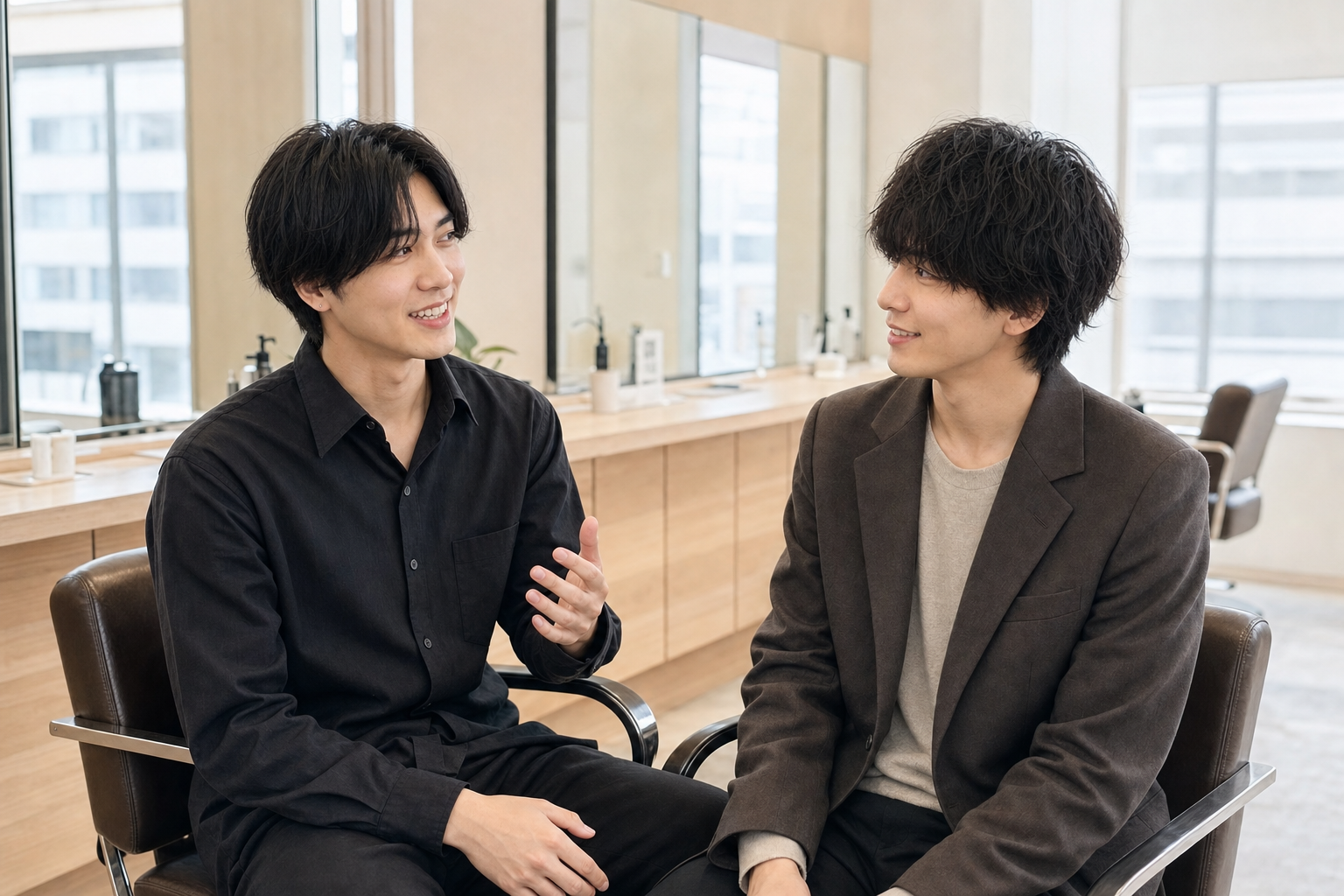 同世代の仲間と働くメンズ眉毛サロンOMEN'Sのスタッフ